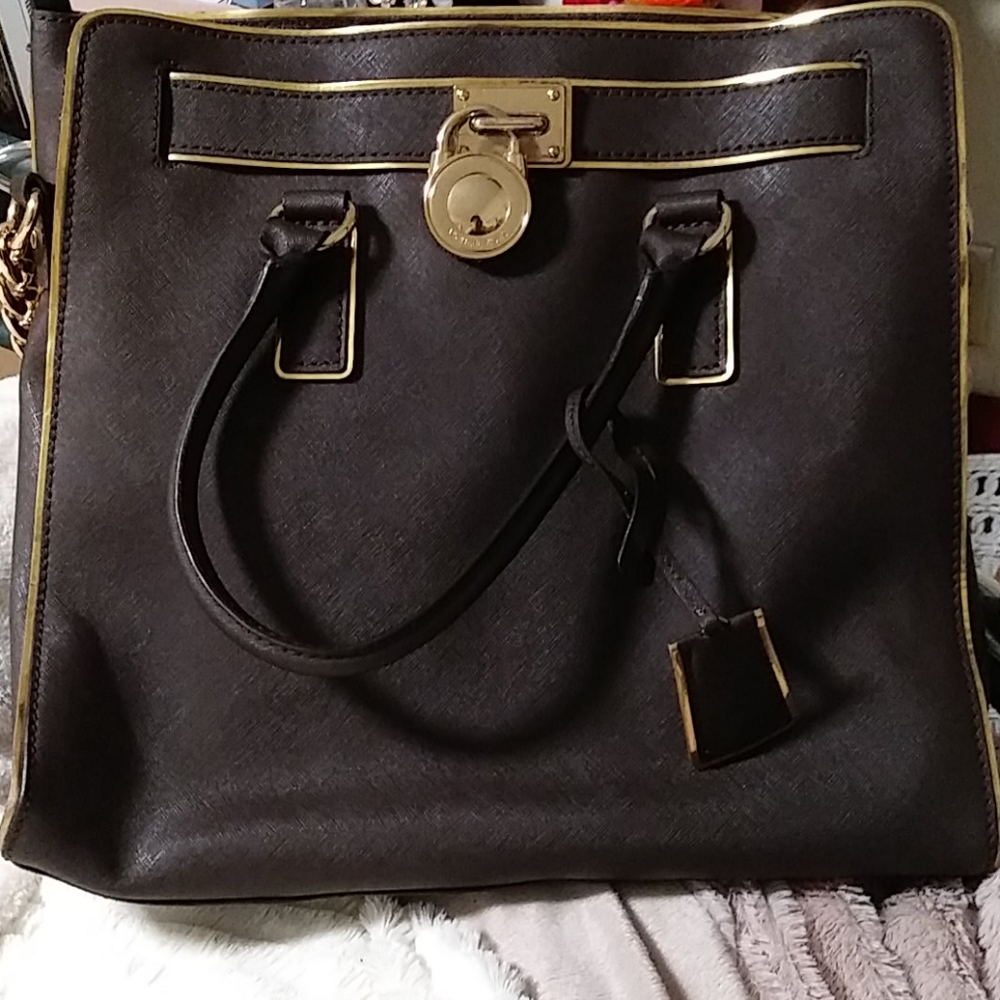 Michael Kors Brown leather shoulder bag - Picture 1 of 16